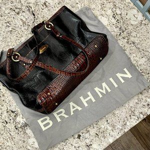 Brahmin Medium Arno Black Tuscan Tote